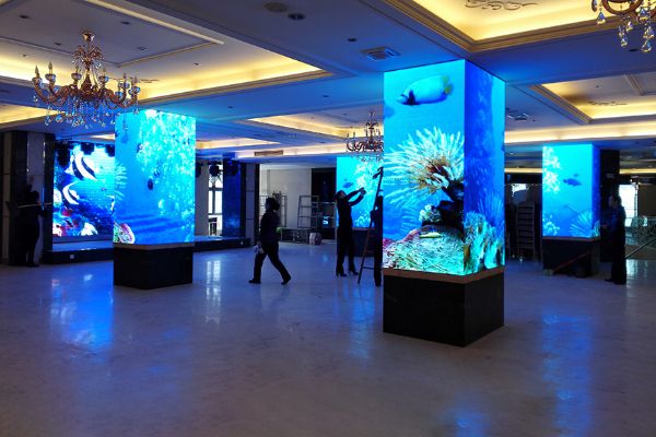 Indoor P4 screen 79 square meter of Jinting Xiaoweixian Hotel in Bengbu, Anhui Province