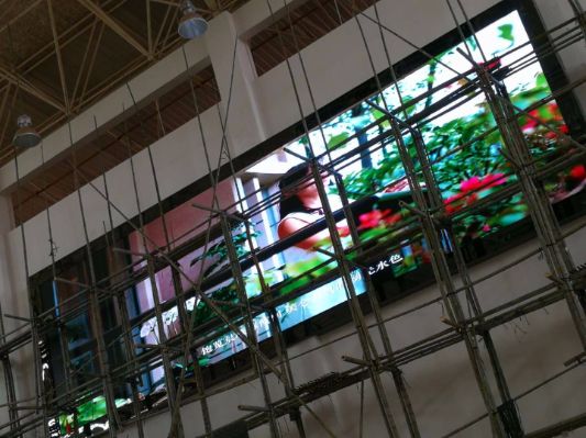 Fujian Longyan Liancheng Sports Bureau indoor P4 screen 68 square